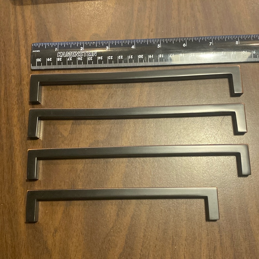 Solid Square Cabinet Handle, 7.6 Inch and 6.3 screw hole distance